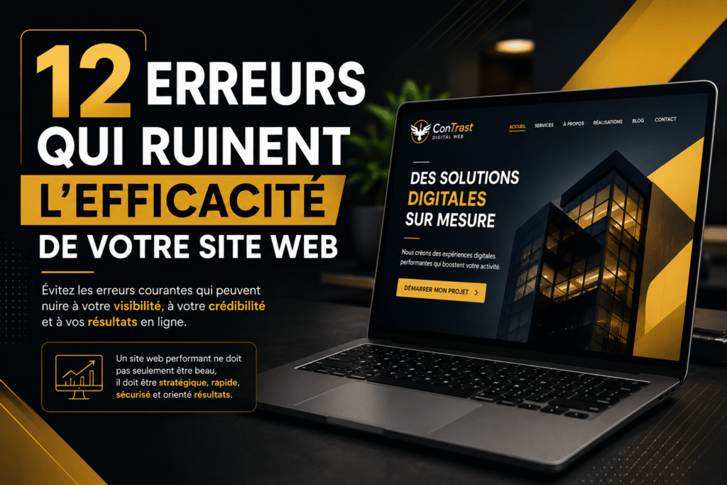 les 12 erreurs courantes à éviter lors de la création d’un site web